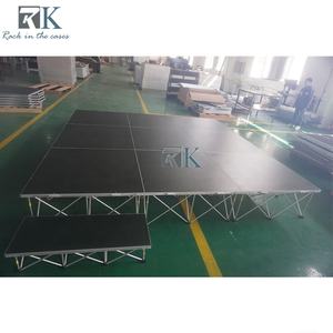 Étape de haute qualité de chargement lourd avec la plate-forme noire et le tuyau en aluminium pour des événements - Product Image 1