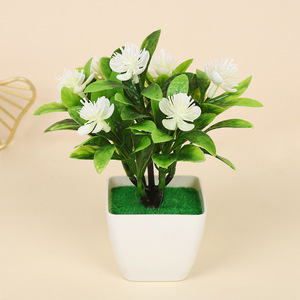 LUWEI ดอกพลัมบอน<span class=keywords><strong>ไซ</strong></span>ต้นไม้จำลองคุณภาพสูงตกแต่งในร่มสุดสร้างสรรค์ต้นไม้สีเขียวจำลองพืชกระถางขนาดเล็ก - Product Image 6