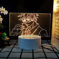 Lampe d'anime 3D mignonne populaire Logo personnalisé disponible 7 couleurs changeantes Lumière de nuit décorative pour adolescents