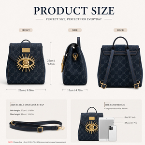 Mochila de cuero PU para mujer, mochila pequeña de moda con asa superior, bolso de hombro estructurado, mochila de viaje informal, bolso de uso diario - Product Image 6