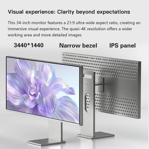 จอคอมพิวเตอร์ LCD ขนาด 34 นิ้ว 180Hz 4K Ultra Wide HDR ดีไซน์สำหรับสำนักงานและเล่นเกม รูปทรงโค้ง - Product Image 6
