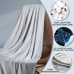 Cooling Blanket for Summer Sleeping, Japanese Q-Max 0.4 Cooling Fiber Absorb Body Heat 59x79'' Better Outlast Blanket for All