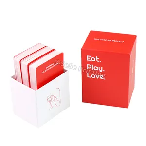 Juego de cartas personalizado barato a todo color Crear cajas rígidas Embalaje Cubiertas de tarjetas Servicios de impresión