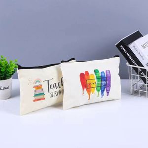 Sac cosmétique personnalisé populaire, sac cosmétique en toile de coton bio uni, organiseur cadeau - Product Image 6