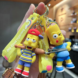 Llavero de Aleación con Diseño de los Simpson en 3D, de Goma Suave No Tóxica, Impresión Tipográfica, Antipérdida para Llaves de Coche, Colgante para Bolsa, Marca JINGYI - Product Image 3
