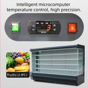 <span class=keywords><strong>Vitrine</strong></span> <span class=keywords><strong>réfrigérée</strong></span> ouverte <span class=keywords><strong>pour</strong></span> fruits, légumes et boissons laitières, équipement de réfrigération commercial <span class=keywords><strong>pour</strong></span> supermarchés - Product Image 2