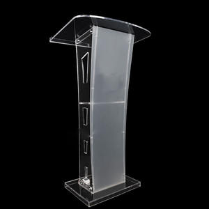 Luz LED de cristal plexiglás acrílico Conferencia transparente púlpito de acrílico claro podio - Product Image 4