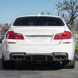 DTM Style Carbon Fiber Rear Bumper Lip Fin Spoiler Winglet <b>Splitter</b> Diffuser for BMW F10 M5 2012-2017 - Product Image 2