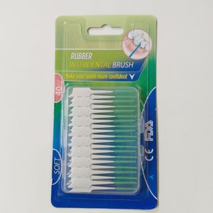3 tamaños, fáciles de usar púas dentales, limpieza de dientes, cepillo interdental desechable, cerdas de goma flexibles, púas interdentales - Product Image 1