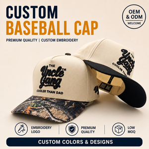 Gorra de Béisbol de 5 Paneles con Camuflaje de Dos Tonos, Logotipo Bordado Personalizado, MOQ Bajo, OEM, Venta Global, Tendencia Popular, Directo de Fábrica - Product Image 1
