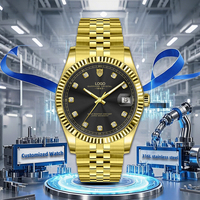 Montre Homme à Quartz de Luxe avec Logo Personnalisé, Acier Inoxydable 304 de Haute Qualité, Étanche, Largeur de Bracelet 22 mm, Vente en Gros OEM