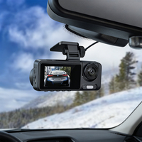 Cámara para Auto con Mejores Reseñas, Cámara para Tablero con Sensor G, Cámara de Triple Lente con Cámaras Delantera, Trasera y de Cabina, Grabación en Full HD 1080P