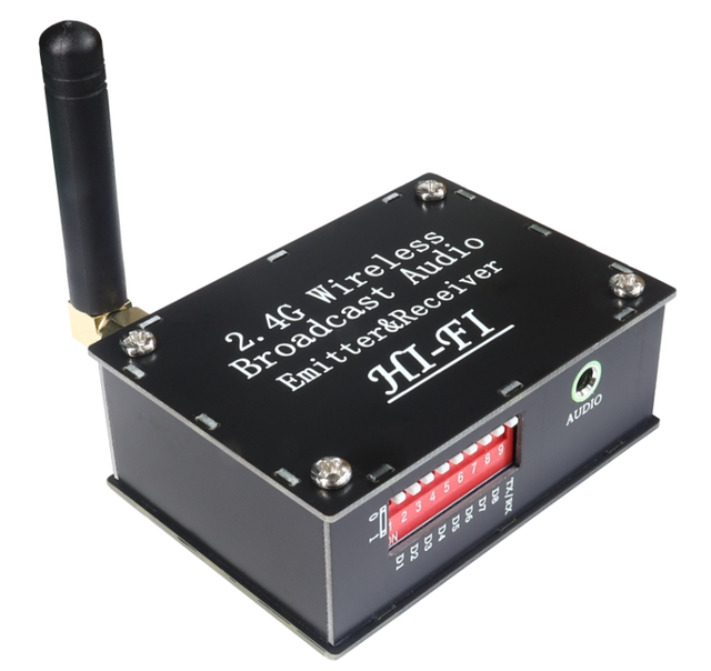 2.4G ISM HIFI Wireless Stereo Audio Transmitter Receiver 24Bit 48KHZ Long Distance Transmission Adapter One TX Multiple RX