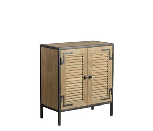 Mayco Home Living Room Antique Vintage Wood Cabinet Corner Container Industrial Furniture