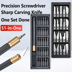 Juego de destornilladores de precisión 51 en 1, kit de herramientas de bricolaje de acero al cromo vanadio con estuche rígido para manualidades - Product Image 2