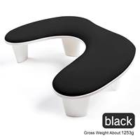 Table de manucure multifonctionnelle simple et confortable avec support inclinable et coussin de main amovible en plastique en forme de U