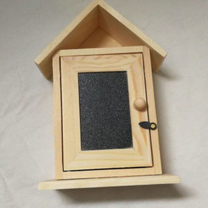 Trou de serrure décoration <span class=keywords><strong>maison</strong></span> forme boîte à clés <span class=keywords><strong>en</strong></span> <span class=keywords><strong>bois</strong></span> mural/autoportant armoires à clés petit placard clés organisateur avec 6 crochets - Product Image 6