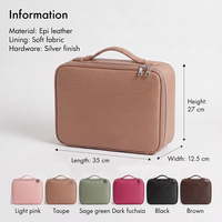 Sac de rangement pour vernis à ongles en cuir Epi LZ Factory, étui de rangement cosmétique, double couche, PU imperméable, sac de beauté de voyage, logo personnalisé