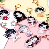 Porte-clés personnalisé pendentif époxy paillettes laser hologramme breloques porte-clés personnalisé en acrylique porte-clés en plastique accessoires en gros