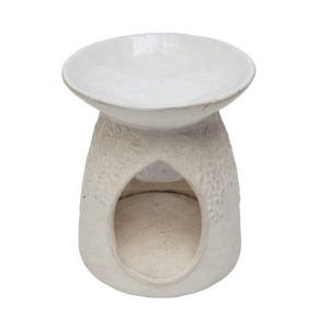 Diffuseur d'arômes en céramique blanche moderne de haute qualité, multi-tailles, lampe aromatique, brûleur d'huiles essentielles pour bougies chauffe-plat, toutes saisons - Product Image 1