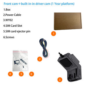 Caméra embarquée double objectif 4G LTE pour voitures avec application WiFi, moniteur en direct, suivi GPS, emplacement pour carte SIM intégré - Product Image 6