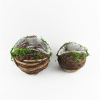 Fournisseur de pots de fleurs décoratifs en rotin, pots de fleurs manuels pour pépinière, jardinières pour balcon, en vente