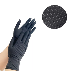Industrial Mechanical Heavy Duty Orange Nitrile <strong>Gloves</strong> 8 Mil Disposable Diamond <strong>Grip</strong> Work Black Nitrile <strong>Gloves</strong> XL - Product Image 2