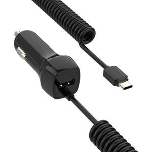 Portatile 2in1 veloce veloce Tipo di carica c / micro usb caricabatteria da auto costruito con primavera cavo del caricatore per il <span class=keywords><strong>iphone</strong></span> tipo c micro telefono - Product Image 4