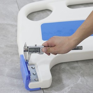 ABS Bedside Rail For Manual Nursing <b>Bed</b> Durable Safety Railing Assistive Device Pair Blue And Beige - Product Image 2