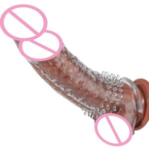 Godemichés pénis manchon augmentation hommes grossiers agrandir taille loup accolades apathie sexuelle spéciale femelle granule lueur <span class=keywords><strong>préservatif</strong></span> amusant srne asf - Product Image 5