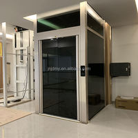 Ascenseur de villa à traction de 400 kg, système de fonctionnement silencieux, revêtement de sol en PVC durable, ascenseur moderne pour maison privée, plusieurs étages