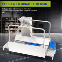 Système d'entrée hygiénique SS304 avec machine de nettoyage des semelles de chaussures et système de désinfection des mains pour le contrôle de la sécurité alimentaire