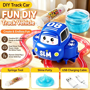 Juguete de Pista de Slime STEM DIY, Rutas Creativas, Dibuja Tu Pista, Lodo Mágico de Cristal, Pista de Carreras Eléctrica, Set de Juguetes de Pista para Niños - Product Image 3