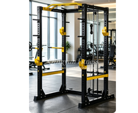 Rack de musculation multifonctionnel commercial avec barre de traction et rangement pour plaques de poids pour salle de sport