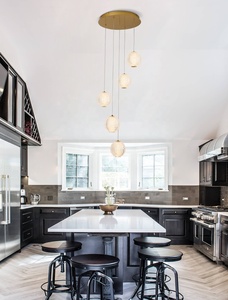 Sunsir SKD LED metal acrílico candelabros leche blanco bola lámparas modernas simplistas lámparas colgantes - Product Image 4