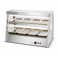 Vitrine chauffante commerciale à double couche 220V 1.4kW pour boulangerie, restaurant, buffet et traiteur