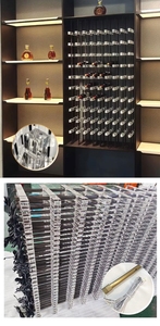 Tủ rượu vang cao cấp, quầy bar rượu sang trọng, giá để rượu bằng kim loại acrylic có đèn LED - Product Image 6