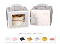 Boîte à gâteau de haute qualité en Chine avec fenêtre, boîte d'emballage carrée pour gâteau d'anniversaire
