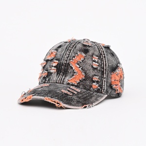 Gorra Personalizada con Logotipo Personalizado, Gorra de Béisbol de Mezclilla con Agujeros Coloridos, Gorra de Sol de Algodón Lavado, Gorras Vintage de Estilo Urbano para Hombre - Product Image 5