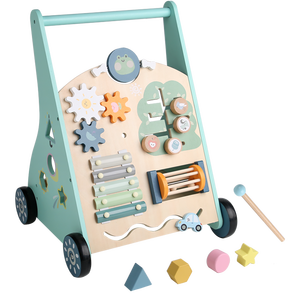 Centre d'activités d'apprentissage multiples personnalisé, développe les capacités motrices des nourrissons et des tout-petits, marcheur en bois Montessori pour bébé - Product Image 6