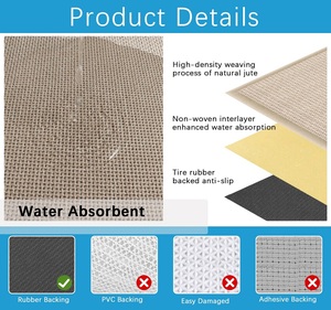 (Chakme) Sisal Imitation Effective Anti Fatigue Tapete Para Cozinha 2 Bohemian Linen Alfombra <span class=keywords><strong>De</strong></span> <span class=keywords><strong>Lino</strong></span> Cocina - Product Image 6