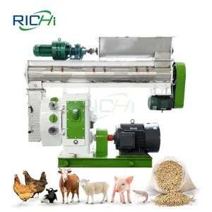 RICHI Large Capacity 3-4 T/H Livestock Machinery Animal Feed Pellet Machine For Sale