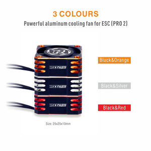 Ventilateur de refroidissement ESC en métal Surpass Hobby <span class=keywords><strong>ROCKET</strong></span>-RC <span class=keywords><strong>V2</strong></span>/A2 25/30mm, entrée 8.5V, 0.52/0.6A, 32000/28000RPM, pour moteur de voiture RC 1/10 - Product Image 3