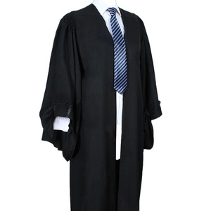 Uniforme Judicial Ejecutivo Unisex Ropa de <span class=keywords><strong>Abogado</strong></span> de Poliéster Negro para Adultos - Product Image 1