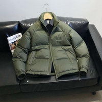 Veste d'hiver pour homme, style court, couleur unie, simple, chaude, vêtements d'hiver de luxe légers