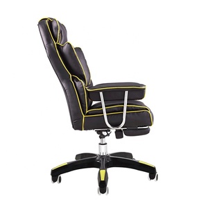 Chaise de bureau de direction moderne de haute qualité en Somalie <span class=keywords><strong>2021</strong></span>, avec coussin en mousse haute densité, chaise de massage avec repose-pieds escamotable, jaune - Product Image 6