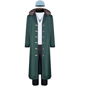 Disfraz de One Piece Kuzan, abrigo largo con cuello de piel y sombrero para convenciones de anime y fiestas de Halloween - Product Image 2