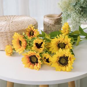 Fleur de tournesol artificielle pour mariage, plante décorative, bonsai, fleur artificielle pour mur végétal - Product Image 2