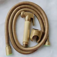 Bidet musulman antique pulvérisateur mural en laiton salle de bain douche toilette style européen eau avec support de douche à main vanne d'angle