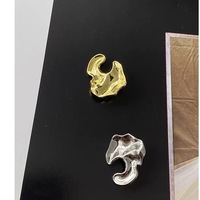 Boutons en alliage de zinc en forme de croissant pour pulls et manteaux en fourrure pour femmes, accessoires décoratifs rectangulaires/diamantés/étoilés, petites formes irrégulières